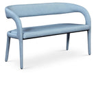 Meridian Furniture Sylvester Faux Leather Bench - Light Blue - Benches