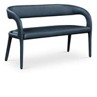 Meridian Furniture Sylvester Faux Leather Bench - Navy - Benches