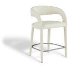 Meridian Furniture Sylvester Faux Leather Counter Stool - Cream - Stools