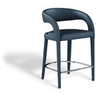 Meridian Furniture Sylvester Faux Leather Counter Stool - Navy - Stools