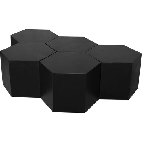 Meridian Furniture Eternal Modular 5 Piece Coffee Table - Black - Coffee Tables