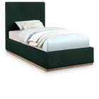 Meridian Furniture Monaco Boucle Fabric Twin Bed - Green - Bedroom Beds