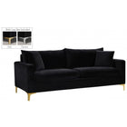 Meridian Furniture Naomi Velvet Sofa - Black - Sofas