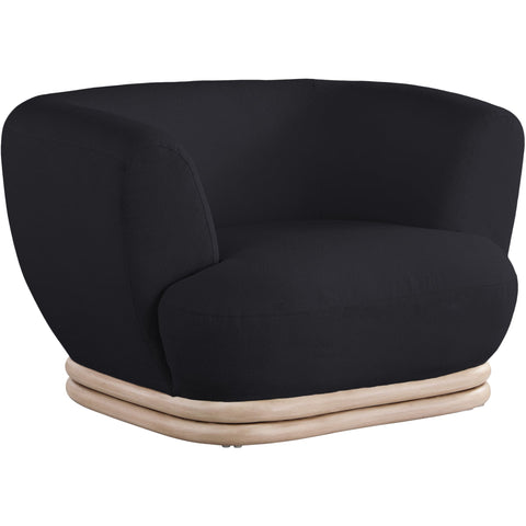 Meridian Furniture Kipton Boucle Fabric Chair - Black - Chairs