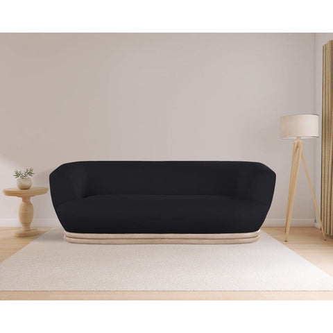 Meridian Furniture Kipton Boucle Fabric Sofa - Black - Sofas