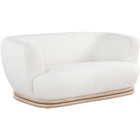 Meridian Furniture Kipton Boucle Fabric Loveseat - Cream - Loveseats