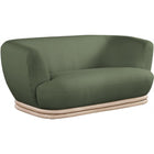 Meridian Furniture Kipton Boucle Fabric Loveseat - Green - Loveseats