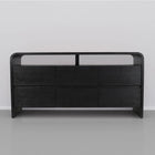 Meridian Furniture Cresthill Oak Wood Dresser - Black Oak - Drawers & Dressers