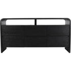 Meridian Furniture Cresthill Oak Wood Dresser - Black Oak - Drawers & Dressers