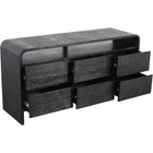 Meridian Furniture Cresthill Oak Wood Dresser - Black Oak - Drawers & Dressers