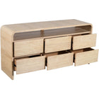 Meridian Furniture Cresthill Oak Wood Dresser - Natural Oak - Drawers & Dressers