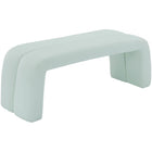 Meridian Furniture Arc Faux Leather Bench - Mint - Benches
