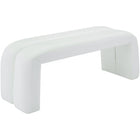 Meridian Furniture Arc Faux Leather Bench - White - Benches