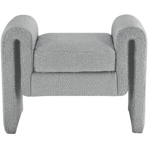 Meridian Furniture Stylus Boucle Fabric 31.5 Bench - Grey - Benches