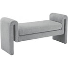 Meridian Furniture Stylus Boucle Fabric 51 Bench - Grey - Benches