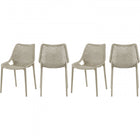 Meridian Furniture Mykonos Outdoor Patio Dining Chair - Beige - Outdoor Furniture