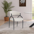 Meridian Furniture Privet Linen-Like Dining Chair - Black Finish - Dining Chairs