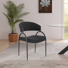 Meridian Furniture Privet Linen-Like Dining Chair - Black Finish - Dining Chairs