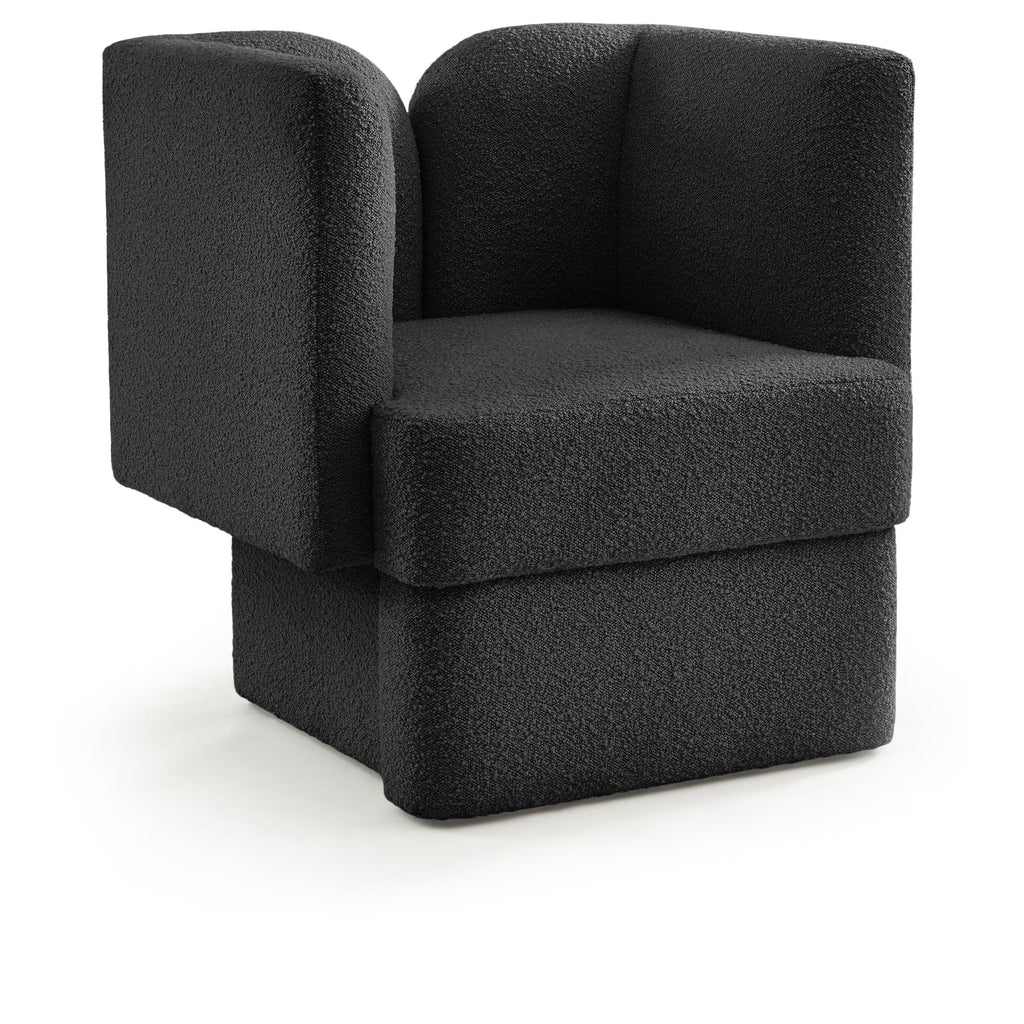Meridian Furniture Marcel Boucle Fabric Chair - Black - Chairs
