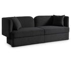 Meridian Furniture Marcel Boucle Fabric Sofa - Black - Sofas