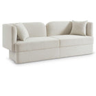 Meridian Furniture Marcel Boucle Fabric Sofa - Cream - Sofas
