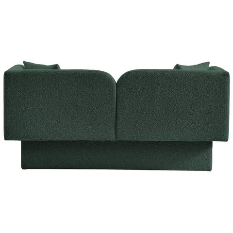 Meridian Furniture Marcel Boucle Fabric Loveseat - Green - Loveseats