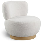 Meridian Furniture Calais Boucle Fabric Accent Chair - Natural - Cream - Chairs