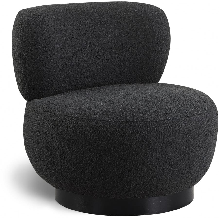 Meridian Furniture Calais Boucle Fabric Accent Chair - Black - Black - Chairs