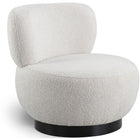 Meridian Furniture Calais Boucle Fabric Accent Chair - Black - Cream - Chairs