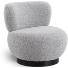 Meridian Furniture Calais Boucle Fabric Accent Chair - Black - Grey - Chairs