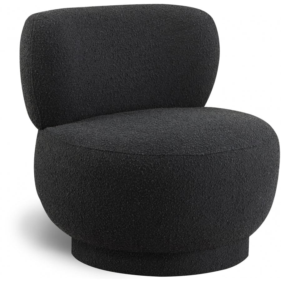 Meridian Furniture Calais Boucle Fabric Accent Chair - Black - Chairs