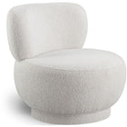 Meridian Furniture Calais Boucle Fabric Accent Chair - Cream - Chairs