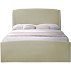 Meridian Furniture Tess Velvet Bed - Queen - Bedroom Beds