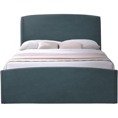 Meridian Furniture Tess Velvet Bed - King - Blue - Bedroom Beds