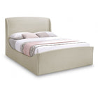 Meridian Furniture Tess Velvet Bed - Queen - Cream - Bedroom Beds