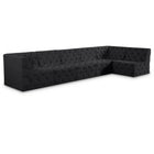 Meridian Furniture Tuft Velvet Modular Sectional 6C - Black - Sofas