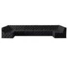 Meridian Furniture Tuft Velvet Modular Sectional 8B - Black
