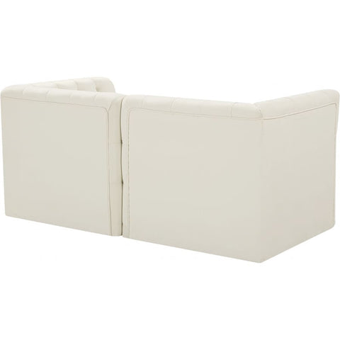 Meridian Furniture Tuft Velvet Modular 70 Sofa - Cream - Sofas