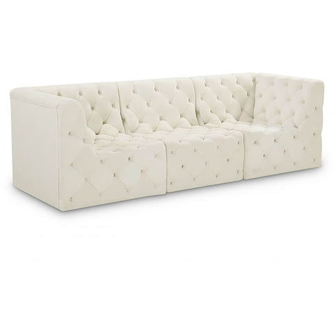 Meridian Furniture Tuft Velvet Modular 99 Sofa - Cream - Sofas