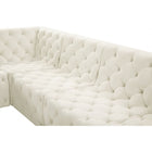 Meridian Furniture Tuft Velvet Modular Sectional 5B - Sofas