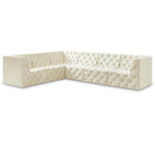 Meridian Furniture Tuft Velvet Modular Sectional 6A - Cream - Sofas