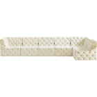 Meridian Furniture Tuft Velvet Modular Sectional 6C - Sofas