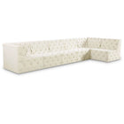 Meridian Furniture Tuft Velvet Modular Sectional 6C - Cream - Sofas