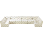 Meridian Furniture Tuft Velvet Modular Sectional 8B