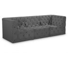 Meridian Furniture Tuft Velvet Modular 99 Sofa - Grey - Sofas