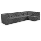 Meridian Furniture Tuft Velvet Modular Sectional 5A - Grey - Sofas