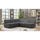 Meridian Furniture Tuft Velvet Modular Sectional 5B - Sofas