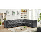 Meridian Furniture Tuft Velvet Modular Sectional 6A - Sofas