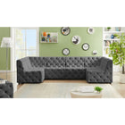 Meridian Furniture Tuft Velvet Modular Sectional 6B - Sofas