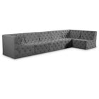 Meridian Furniture Tuft Velvet Modular Sectional 6C - Grey - Sofas